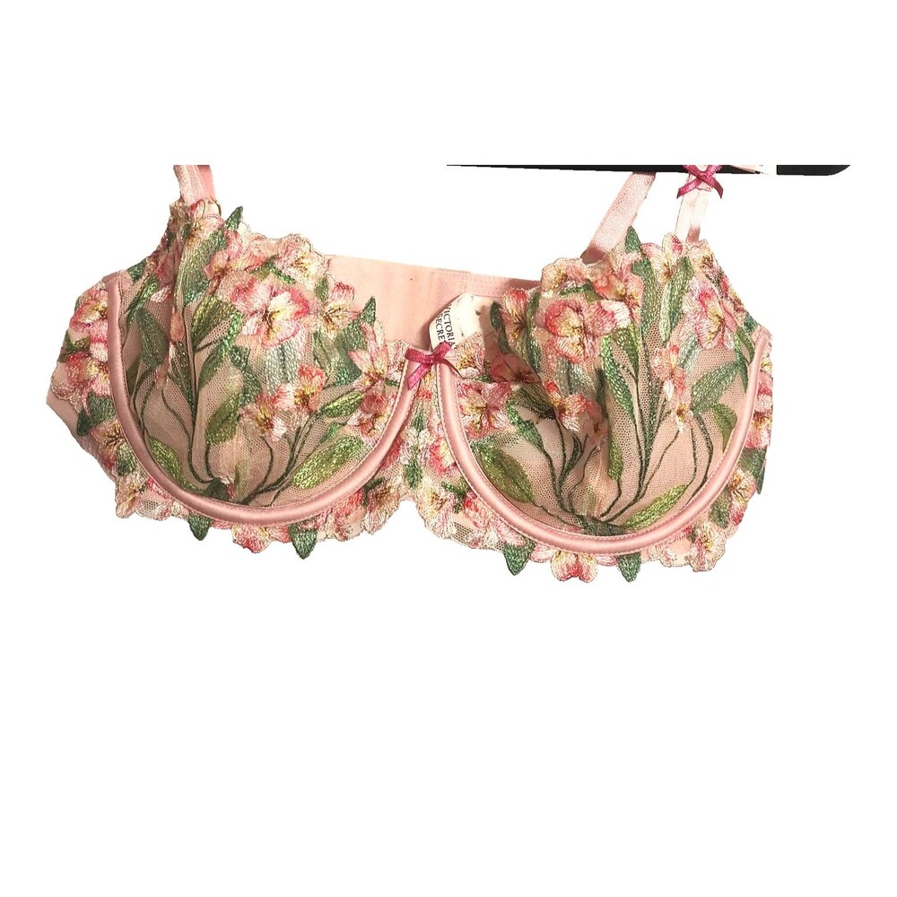 VICTORIA SECRET DREAM Angels PUSH UP without padding BRA embroidered 38DDD NWT